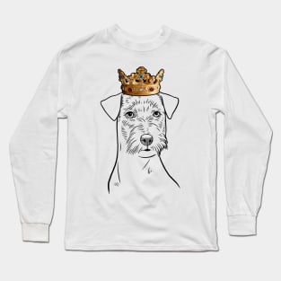 Russell Terrier Dog King Queen Wearing Crown Long Sleeve T-Shirt